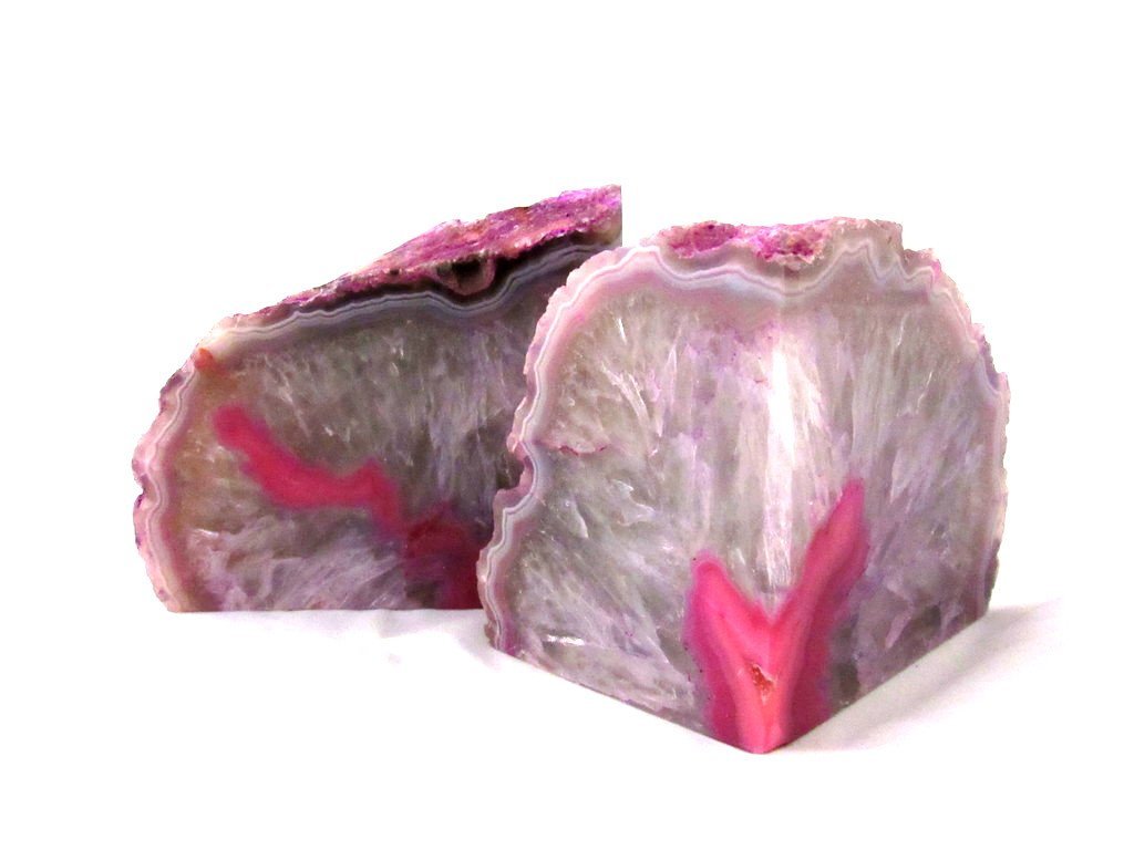 Zentron Crystal Collection Large Pair of Polished Agate Bookends