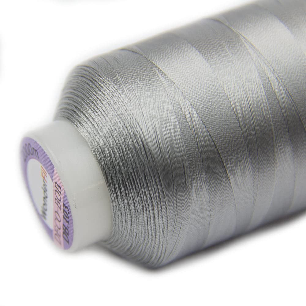 WonderFil Specialty Threads DecoBob Med Grey, 2-ply Cottonized Polyester, 80wt