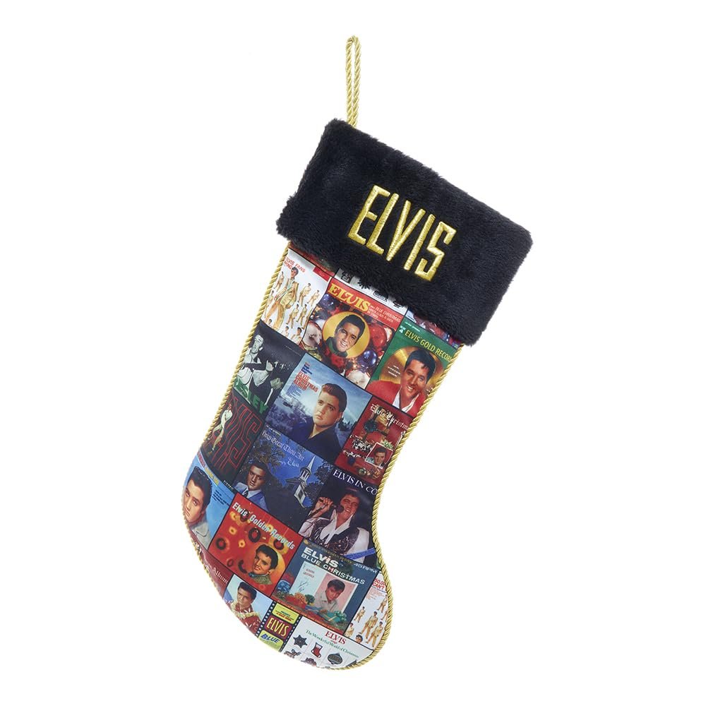 Kurt Adler 19 Inch Holiday Albums Elvis Stocking