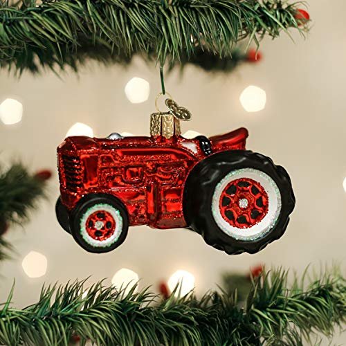 Old World Christmas Ornaments Old Farm Tractor Glass Blown Ornaments for Christmas Tree