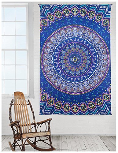 Sunshine Joy Taino Mandala Tapestry Tablecloth Wall Art Huge 60x90 Inches
