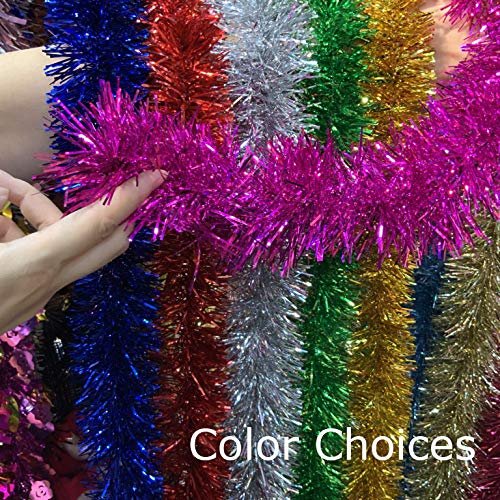 Allgala 50 Feet Christmas Foil Tinsel Garland Decoration for Holiday Tree Walll Rail Home Office Event
