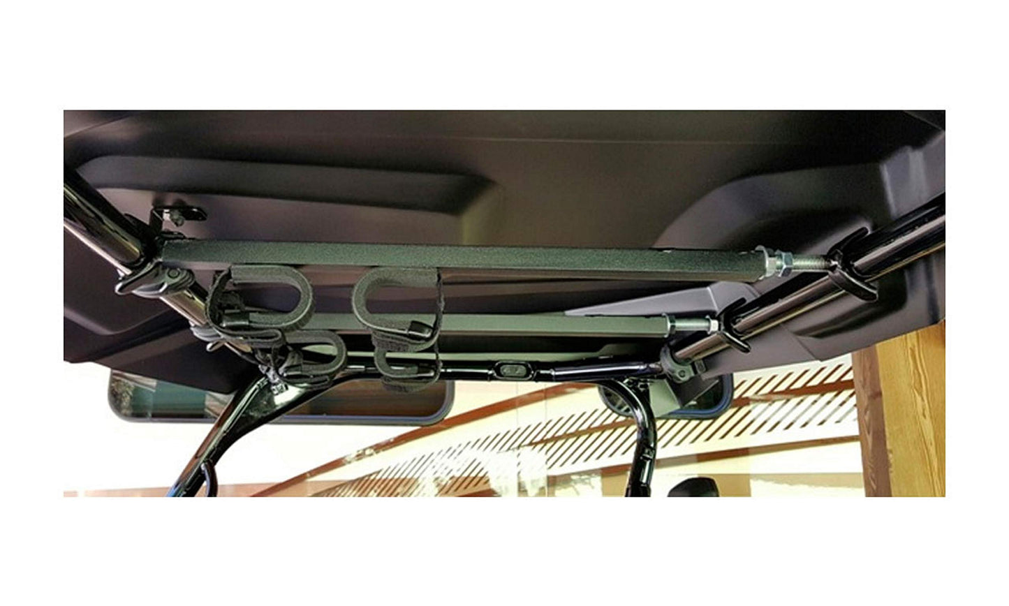 Great Day Quick-Draw Overhead Gun Rack - for UTVs with Different Roll Bar Depth/Width or Jeep Wrangler - Black Powder-Coated Finish - 2 Gun Model