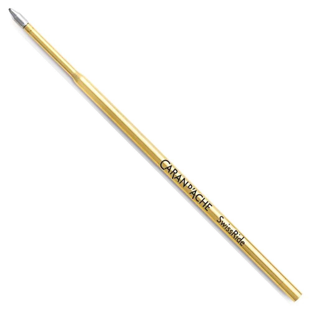 Caran d'Ache dAche Swissride 8522.000 Refill for Ballpoint Pen 888 Gold, Writing Colour: Blue, Line Width: Medium, 12 cm