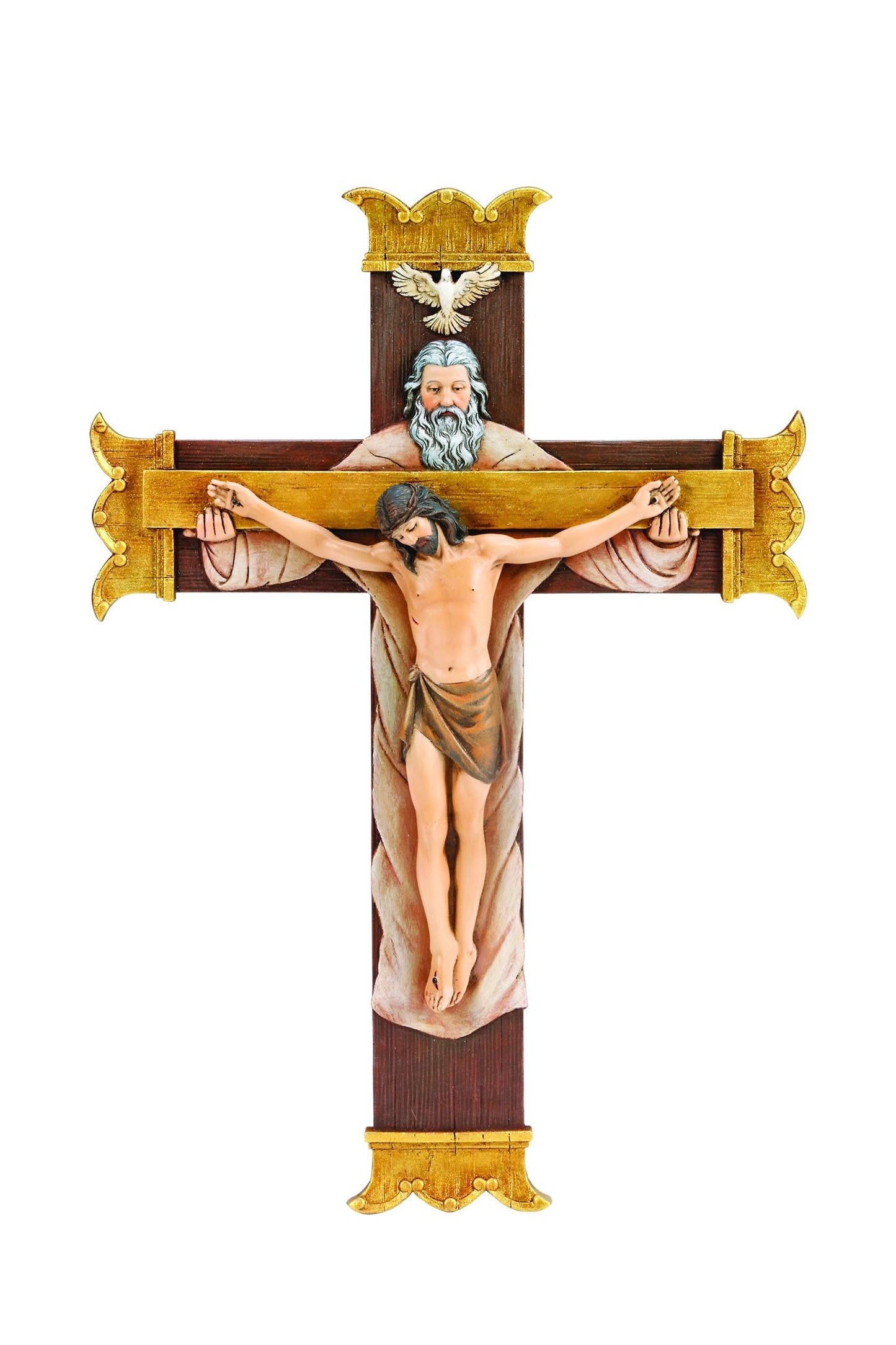 Joseph's Studio by Roman - Collection, 10.25" H Holy Trinity Crucifix, Made from Resin, High Level of Craftsmanship and Attention to Detail, Durable and Long Lasting