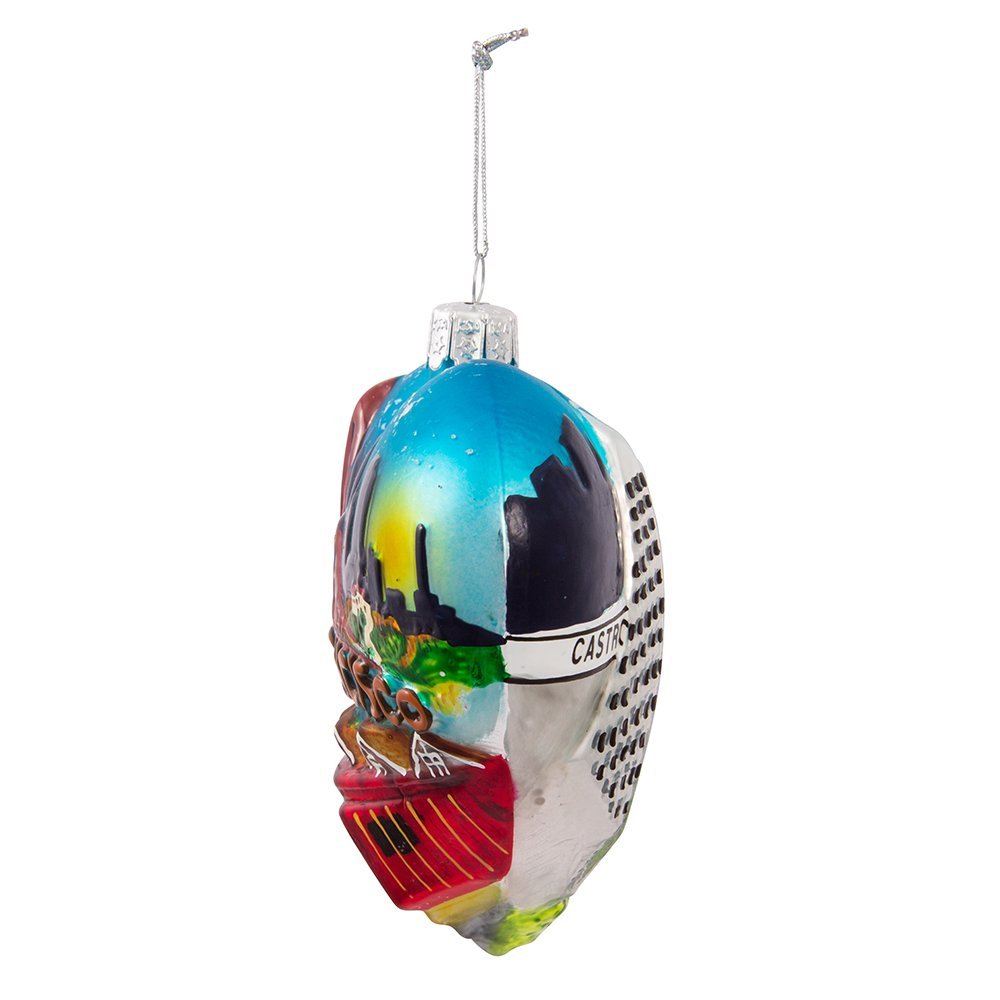 Kurt Adler 4" San Francisco Glass Heart Cityscape Ornament
