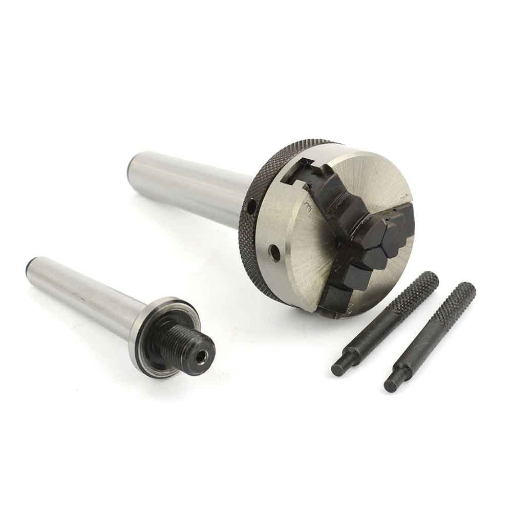 Big Horn 19199 Mini lathe Chuck 2 Inch Diameter with MT-1 and MT-2 Shank