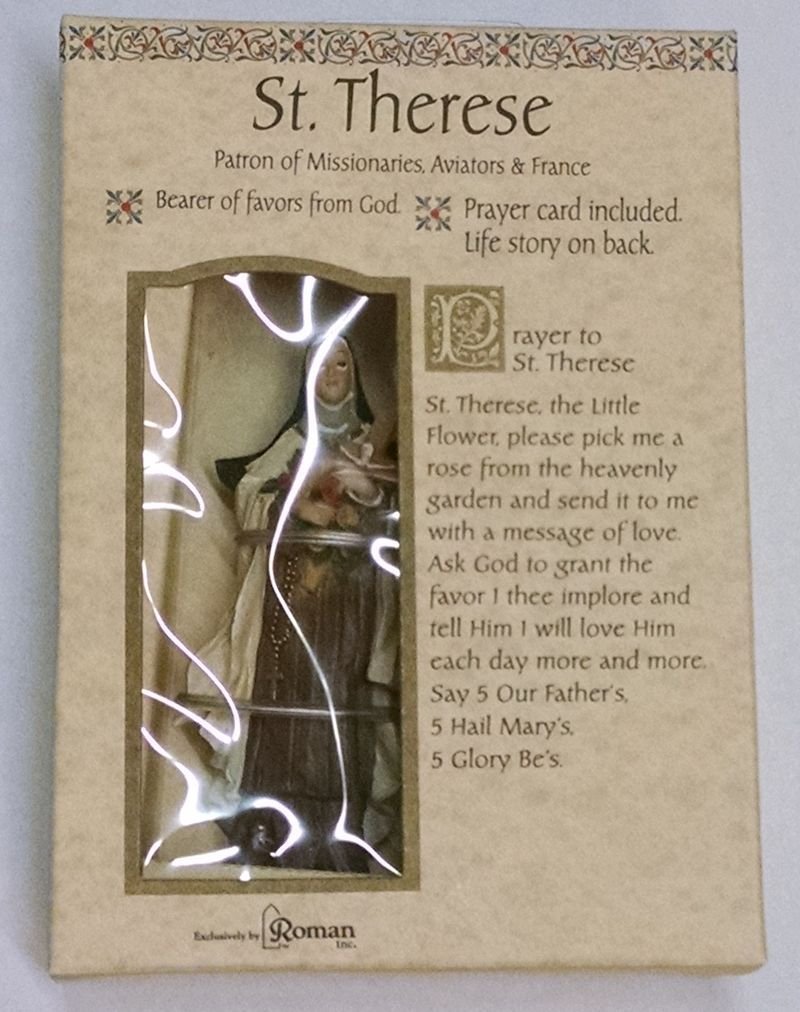 Roman Giftware Inc., Patrons & Protectors, 4" H ST Therese of LISIEUX,Religious, Inspirational, Durable (1x1x4)