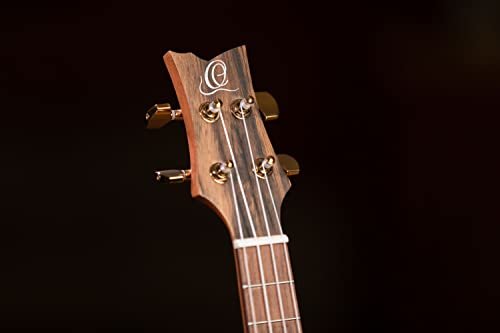 Ortega Guitars, 4-String Lizard Series Tenor Acoustic-Electric Ukulele w/Bag, Right TE-GB