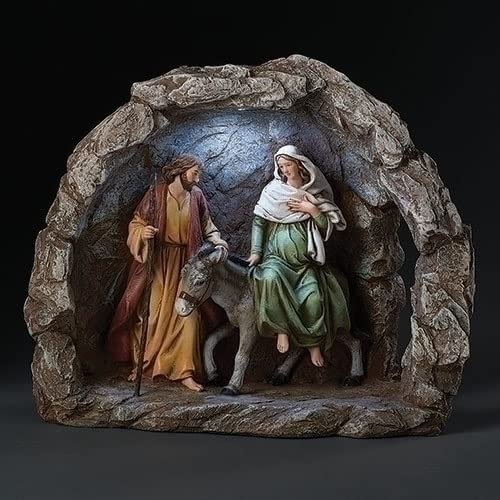 Joseph's Studio by Roman, Renaissance Collection, 10.75" H Lighted LAS Posada, Home Décor, Devout Gift, Prayerful Inspiration (6x13x10)