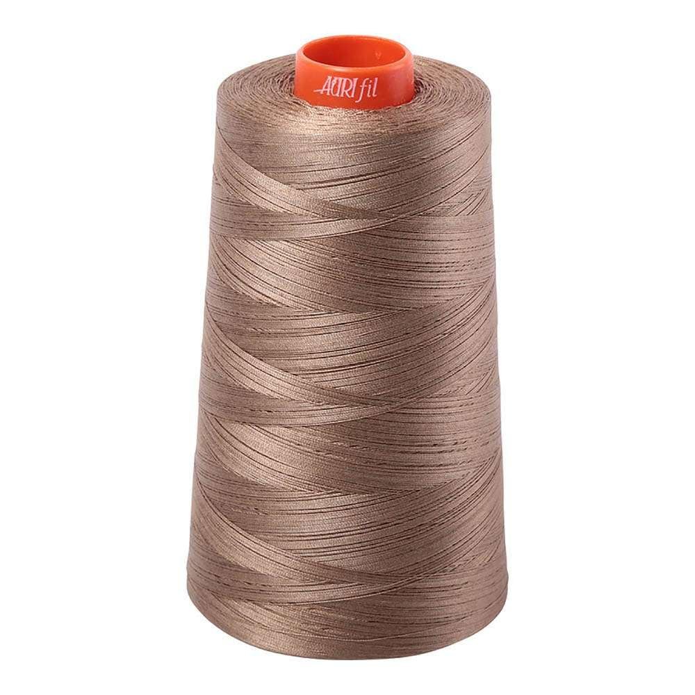 Aurifil 2370 Mako 50 Wt 100% Cotton Thread, 6,452 Yard Cone Sandstone