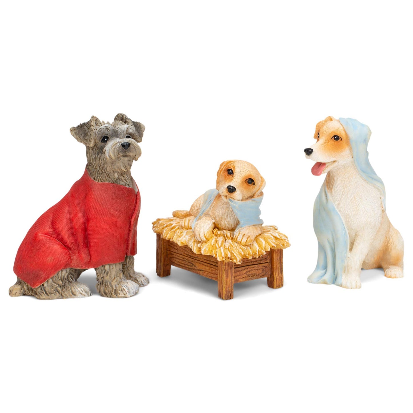 Canine Creche Dog Nativity Scene Decoration, 7 Piece Set