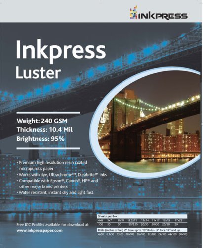 Inkpress Inkjet Photo Luster Paper 11x14 100 Sheets