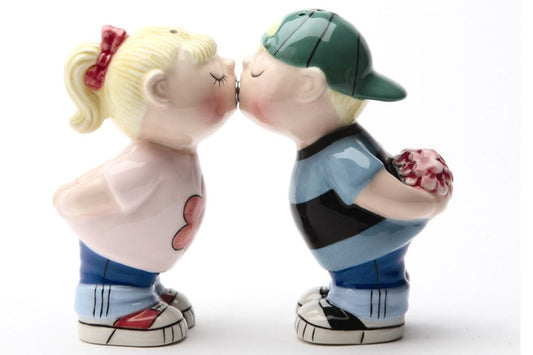 First Kiss First Date Salt & Pepper Shakers Set S/P by Pacific Trading