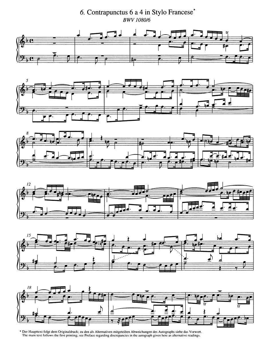 The Art of Fugue BWV 1080 (Piano)