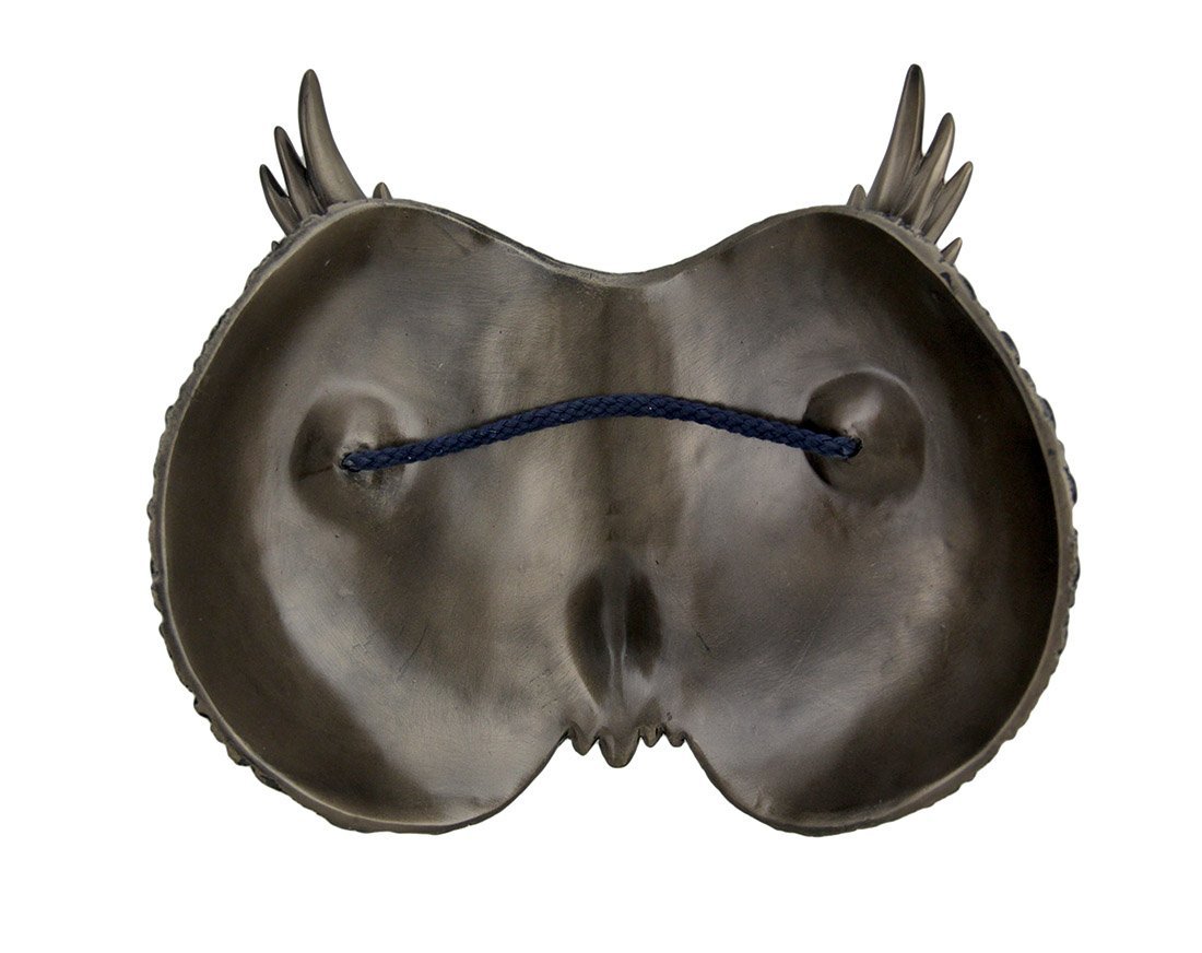 Resin Decorative Plaques Metallic Bronze Steampunk Owl Head Wall Mask 8.5 X 6.75 X 3.5 Inches Bronze