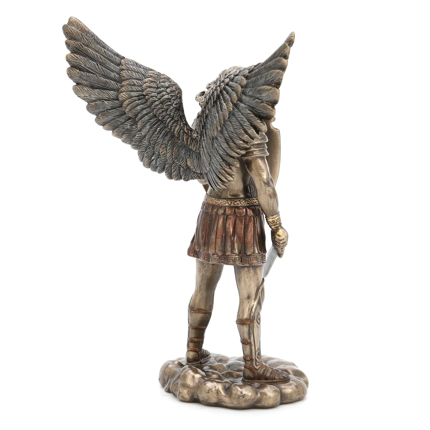 Veronese Design 7 3/4" Archangel Saint Michael Sword and Shield Resin Sculpture Cast Bronze Finish