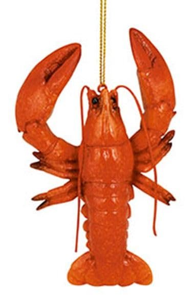 Cape Shore Christmas Glossy Resin Ornament, Lobster, Holiday Tree Decoration, Home Collection