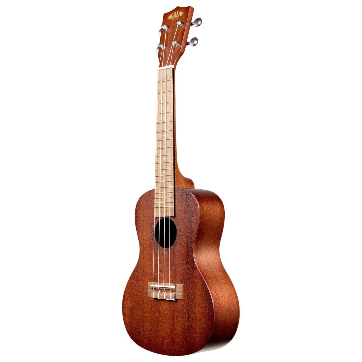 Kala Brand Music Co., 4-String Ukulele, Light Mahogany Stain, Learn to Play Kit (KA-15C-BNDL2006)