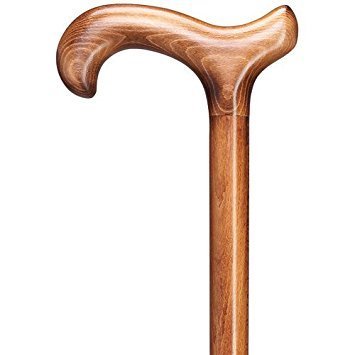 Men Derby Cane Scorched Ramin Wood -Affordable Gift! Item #DHAR-9762209