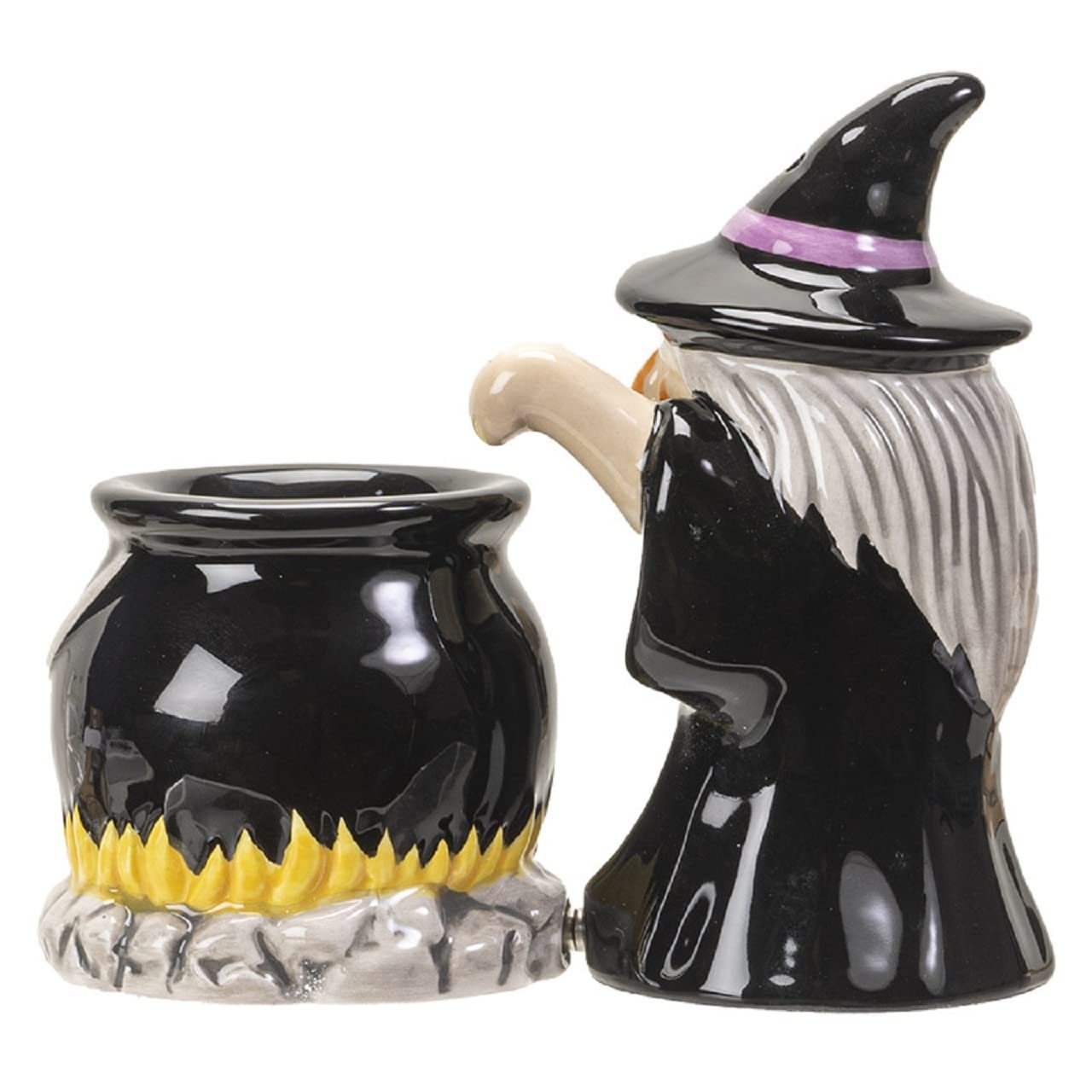 Pacific Trading Witch and Cauldron Salt and Pepper Shaker Set 2.2 Inch