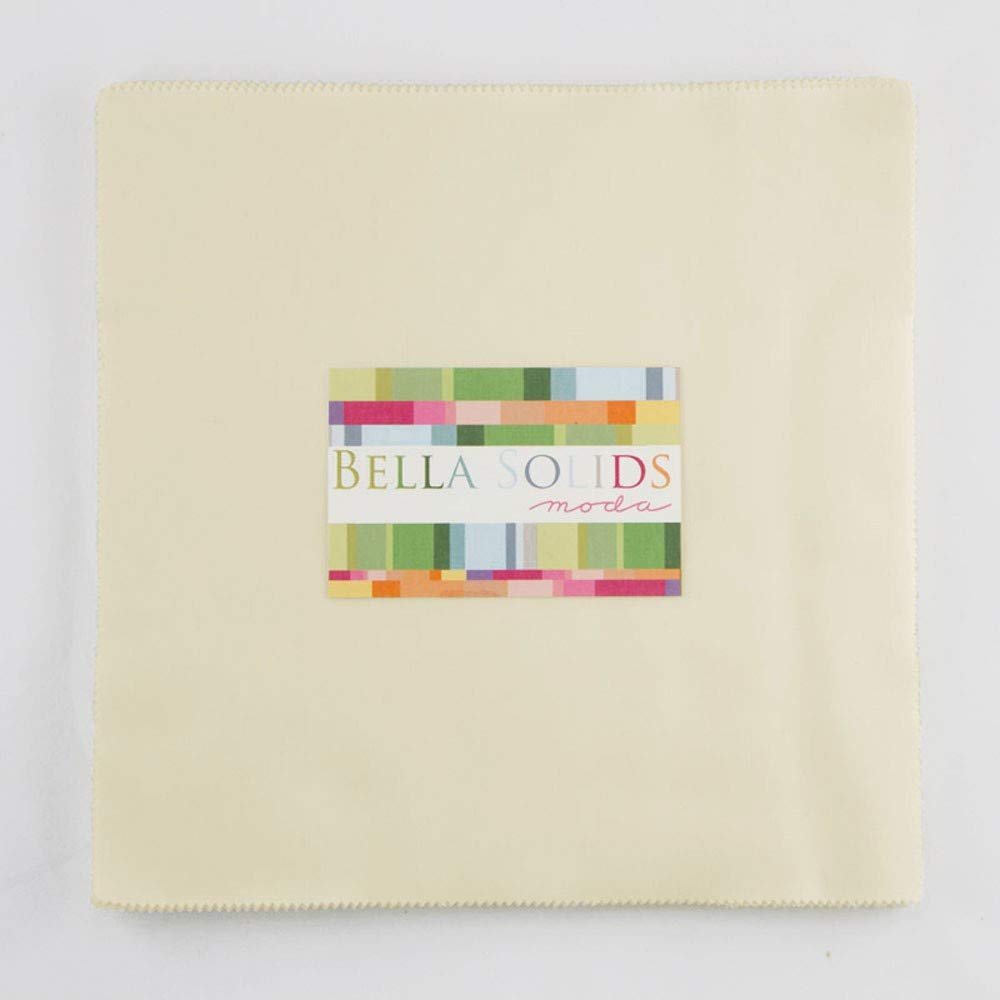 Bella Solids Snow Junior Layer Cake 20 10-inch Squares Moda Fabrics 9900JLC 11