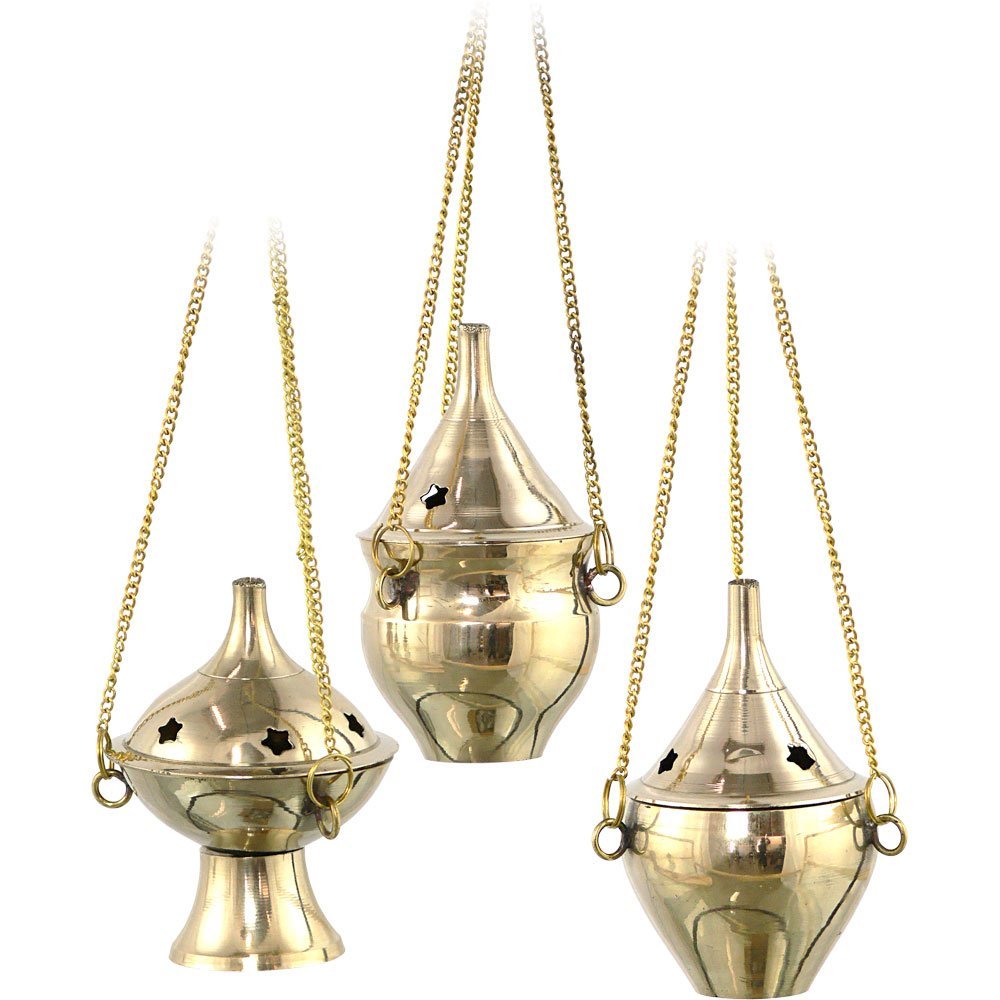 The New Age Source Brass Incense Burners Hanging Little Stars