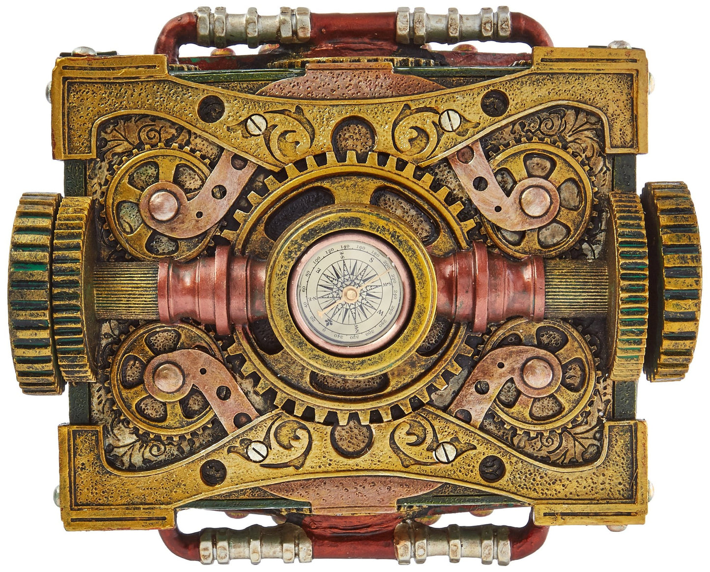 Pacific Trading Steampunk Trinket/Jewelry Box Steam Punk W/Compass