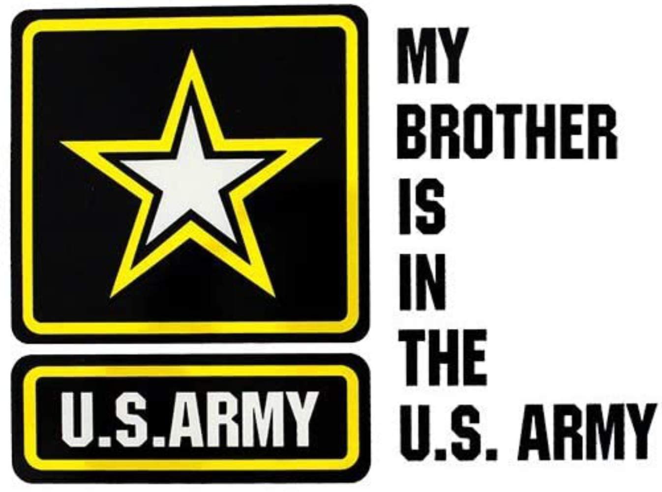 My Brother is in The U.S. Army with Star Clear Decal