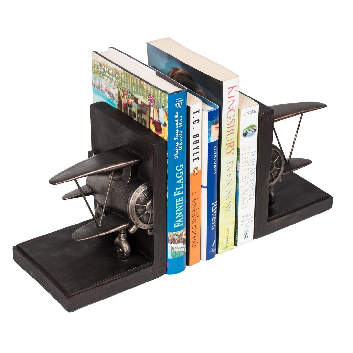 Roman Giftware Inc., Home Décor, Every Day Gifts, 7.75" H Airplane BOOKENDS,Religious, Inspirational, Durable (4x3x7)