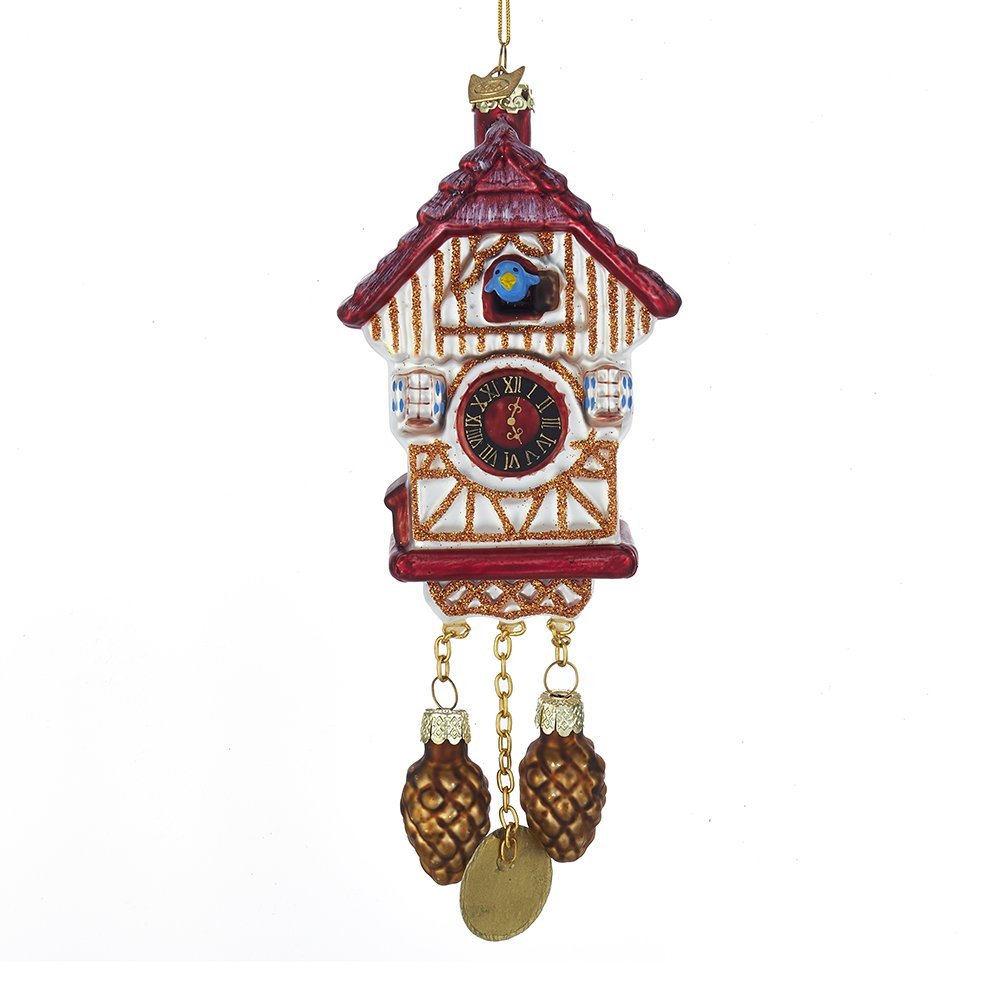 Kurt S. Adler YAMNB1374 Kurt Adler Noble Gems Cuckoo Clock Glass Ornament