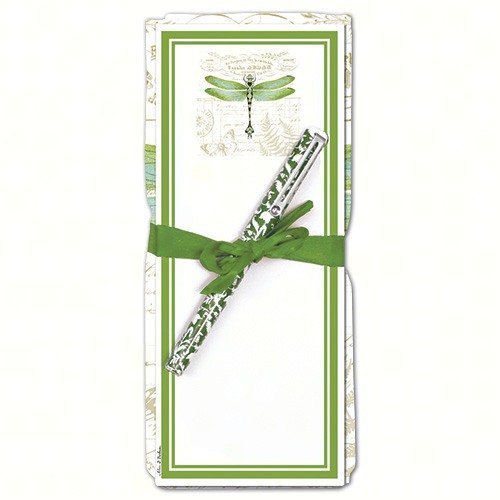Alice's Cottage Dragonfly Flour Sack Towel & Magnetic Note Pad Set