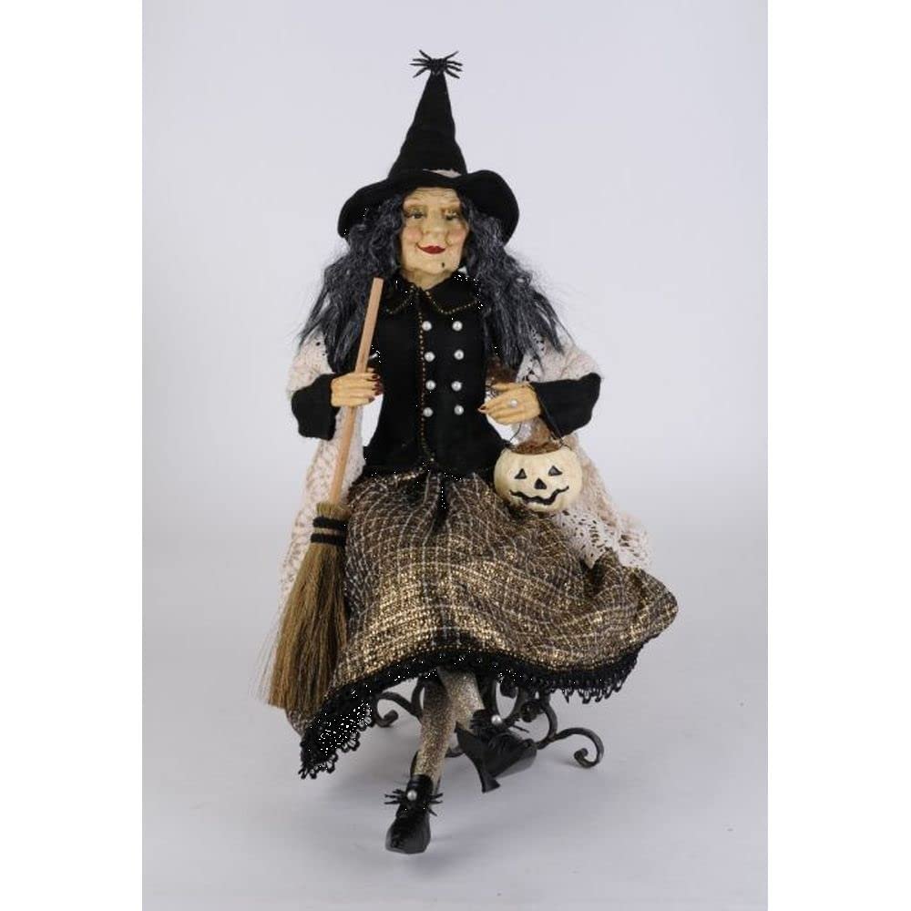 Karen Didion Woven Gold Witch Figurine