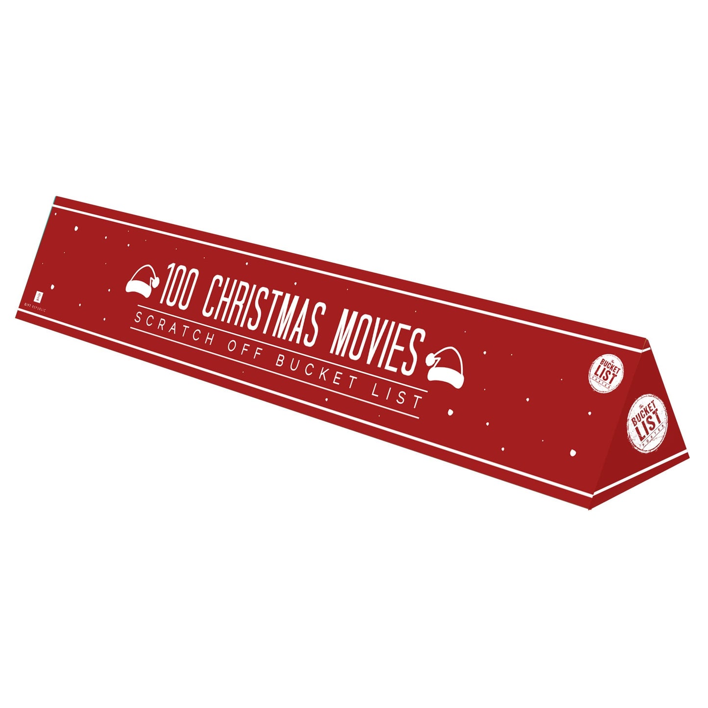 Gift Republic 100 Christmas Movies Bucket List Scratch Off Poster, GR630062, Festive