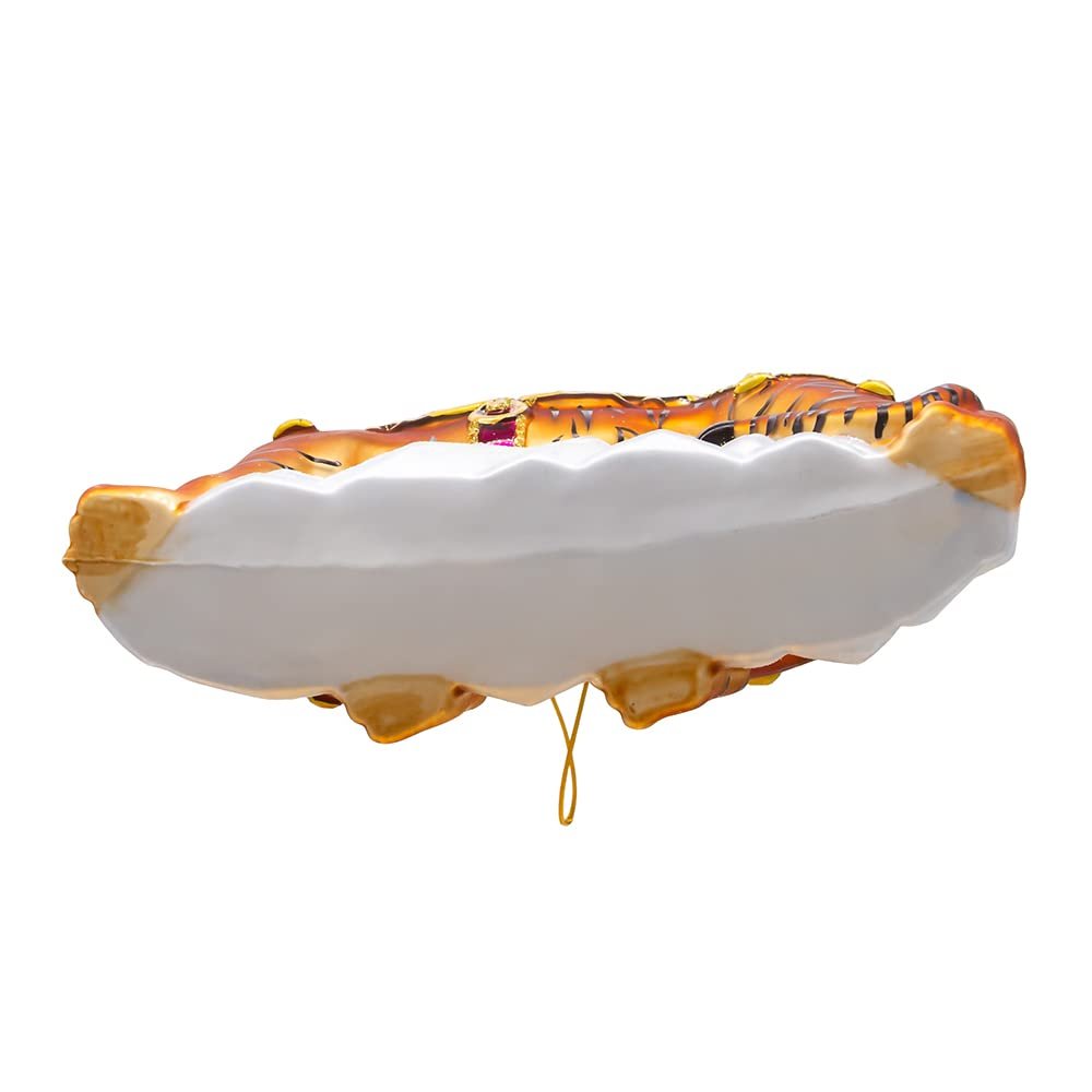 Kurt Adler 6.5-Inch Bellissimo Glass Tiger Ornament