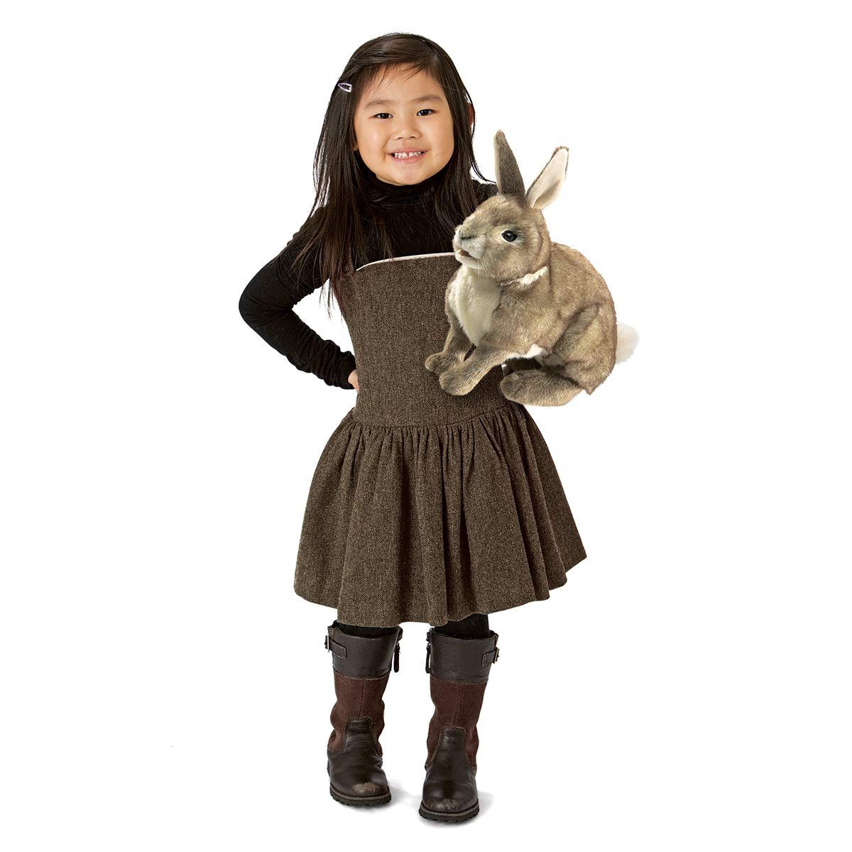 Folkmanis Cottontail Rabbit Hand Puppet Brown, 1 EA