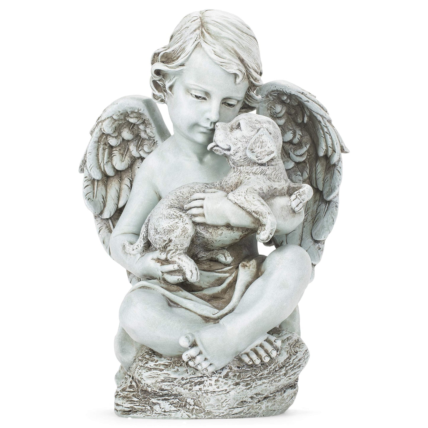 Joseph's Studio by Roman Cherub with Puppy Garden Statue, Garden Collection,