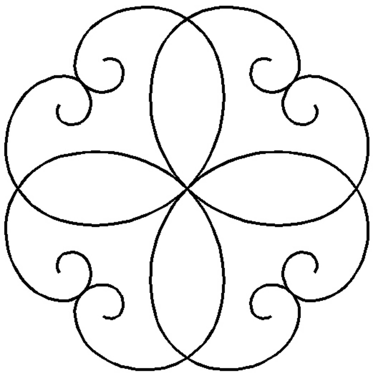 Quilting Creations Scroll Motif Quilt Stencil, 7"