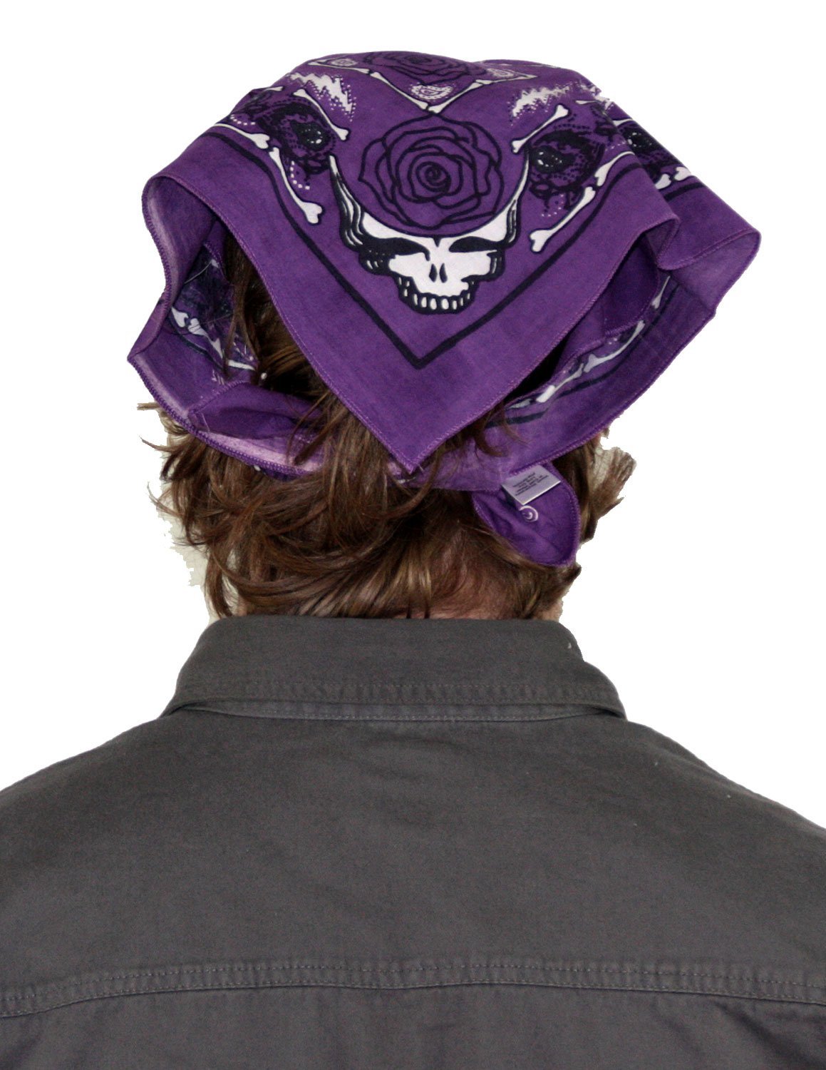 Sunshine Joy Grateful Dead Skull & Roses Bandana Grey
