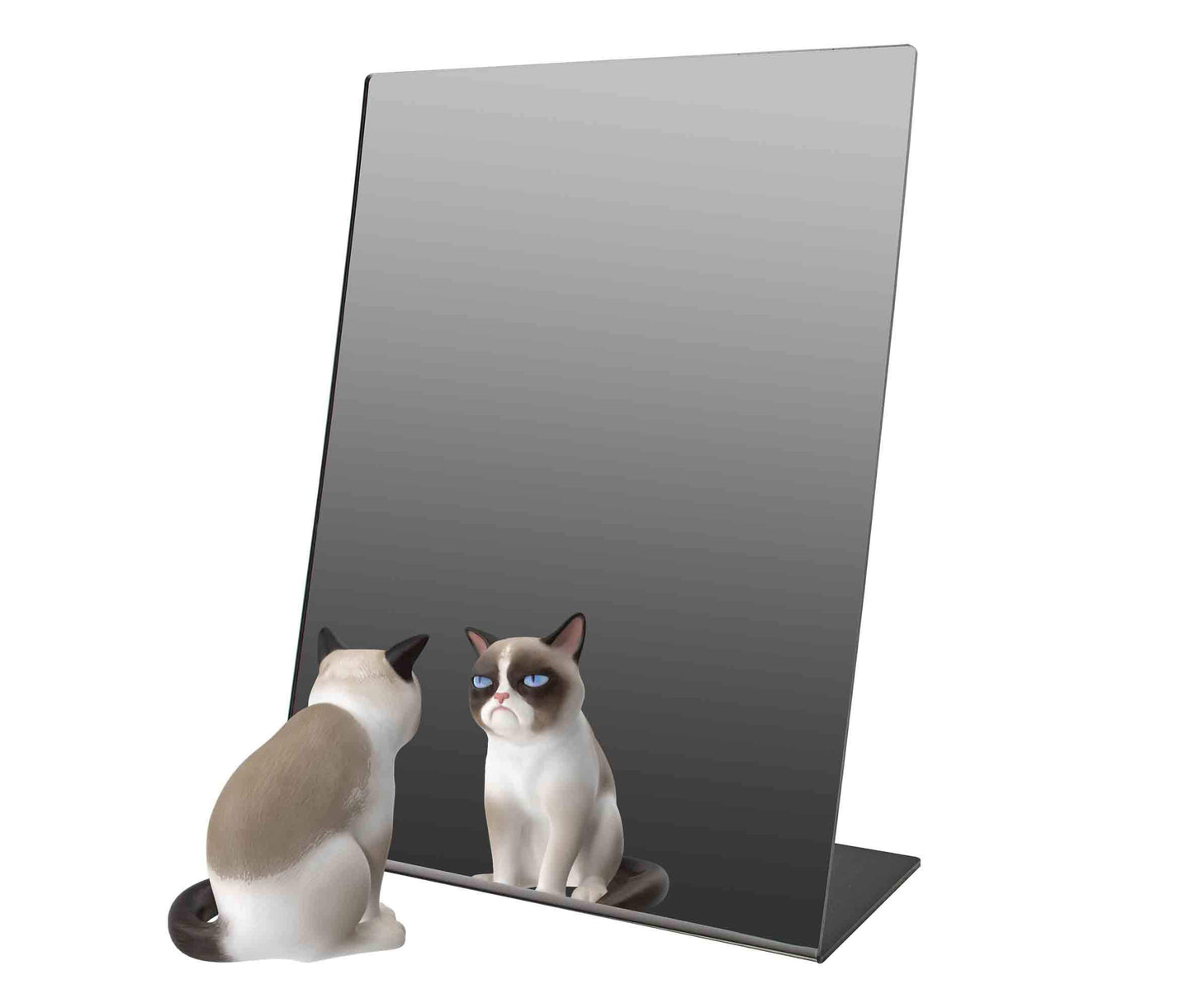 Marketing Holders Acrylic Easel Mirror 12" x 18" Slant Back Lightweight Plexiglass Countertop Stand Perfect for Professional and Home Use Makeup or Hair Styling