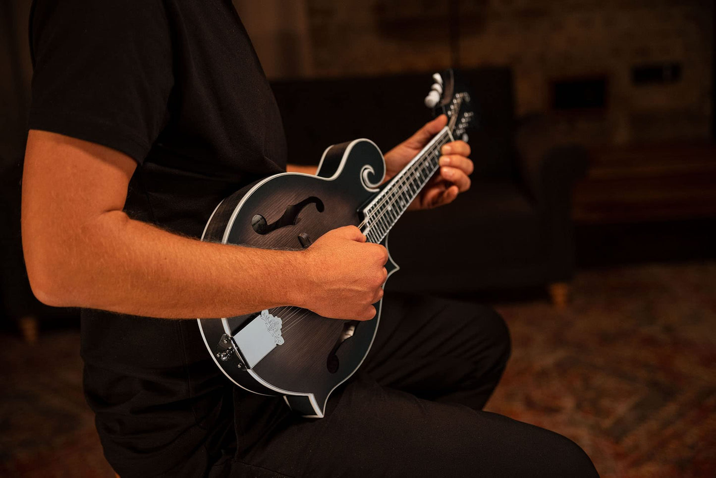 Ortega Guitars, 8-String Americana Series F-Style Mandolin, Right, Whiskey Burst (RMF30-WB)