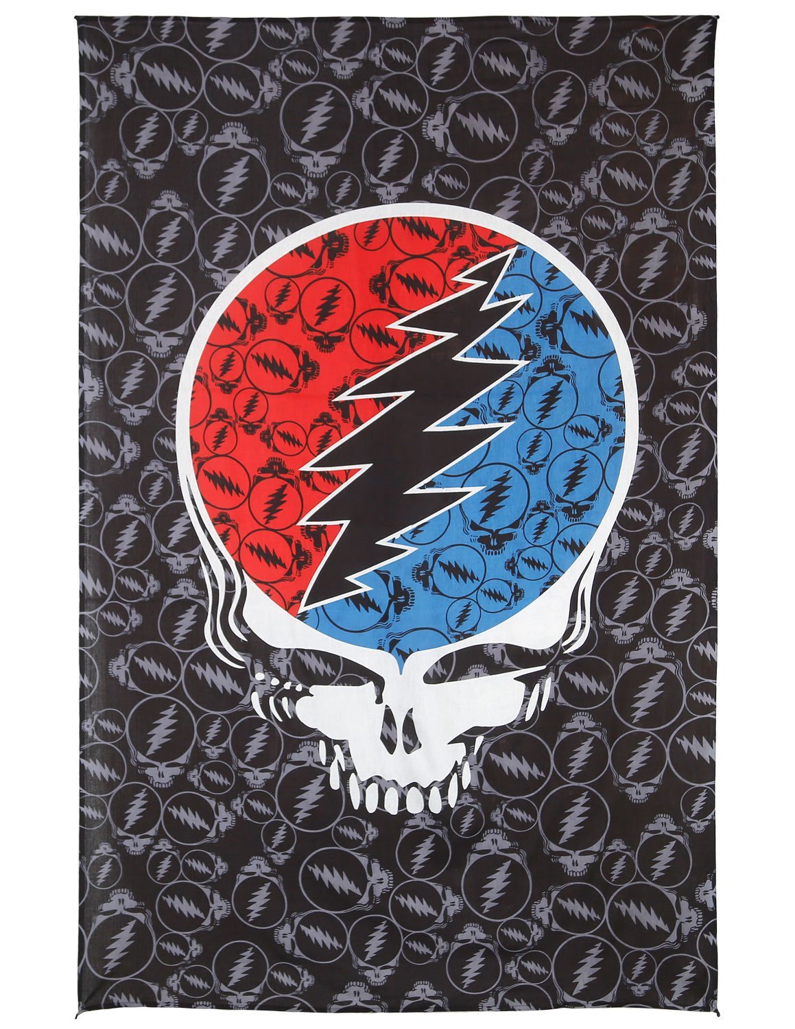 Sunshine Joy Grateful Dead Steal Your Face Tapestry Tablecloth Wall Art Beach Sheet Huge 52x80 Inches