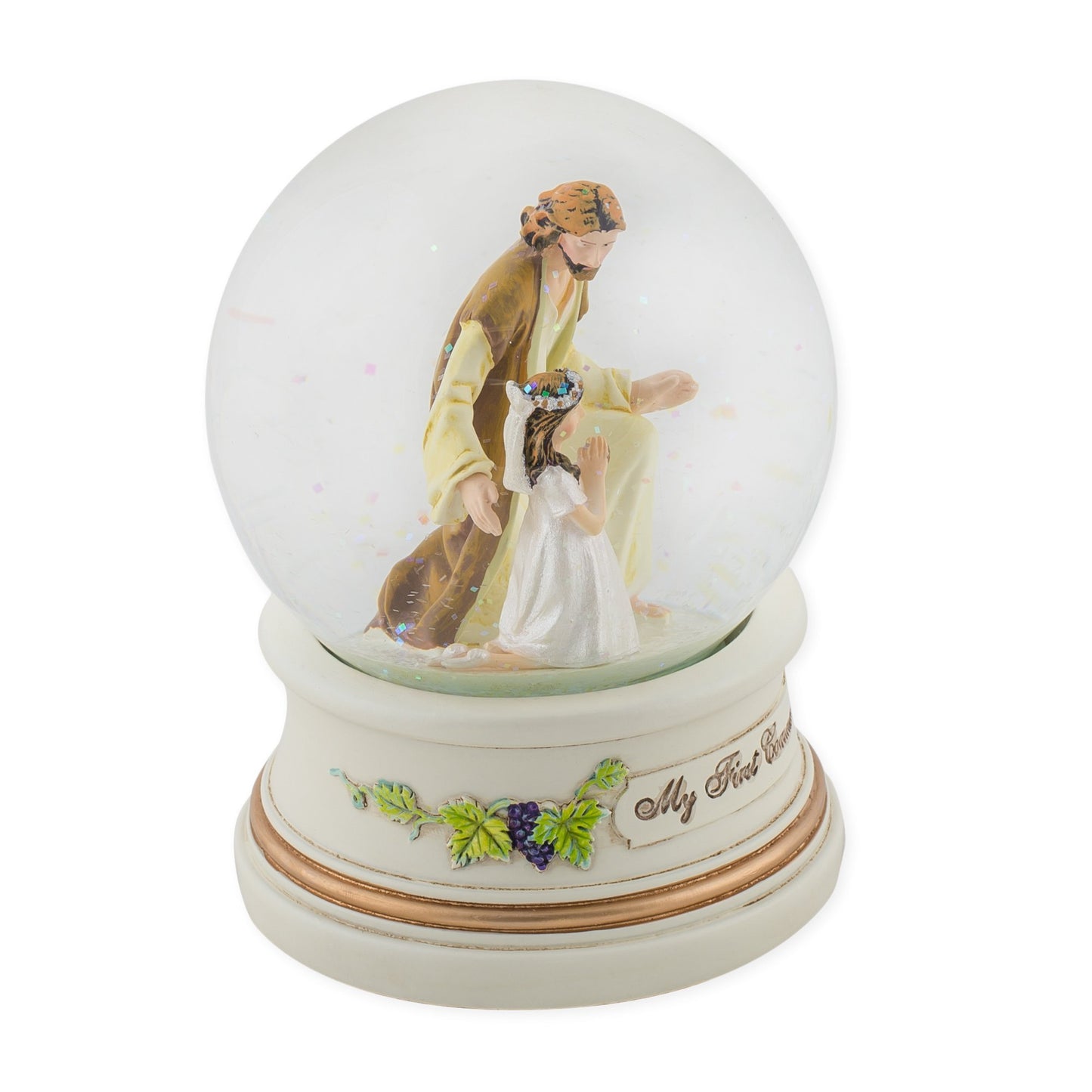 Roman Giftware Inc., Sacraments, First Communion, 5.5" H 100MM Musical Dome Girl,Religious, Inspirational, Durable (5x4x5)