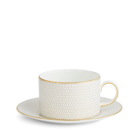 Wedgwood Gio Gold Teacup & Saucer Set