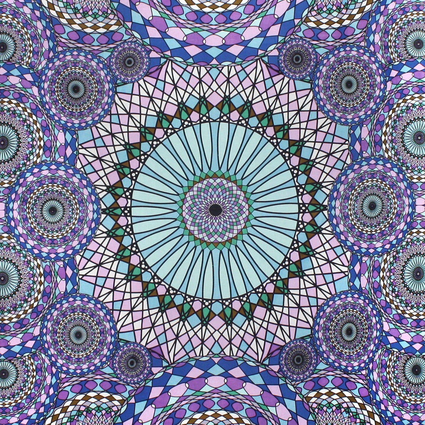 Sunshine Joy 3D Geometric Rings Tapestry Tablecloth Beach Sheet 60x90 Inches