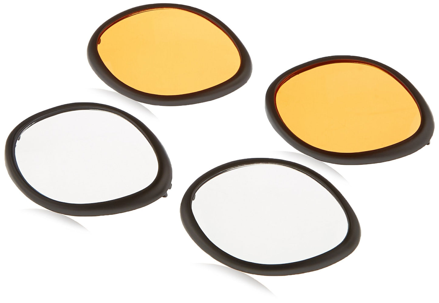 Rule BA2C31AC Bobster Bugeye 2 Interchangeable Goggles, Black Frame/3 Lenses (Smoked, Amber and Clear)