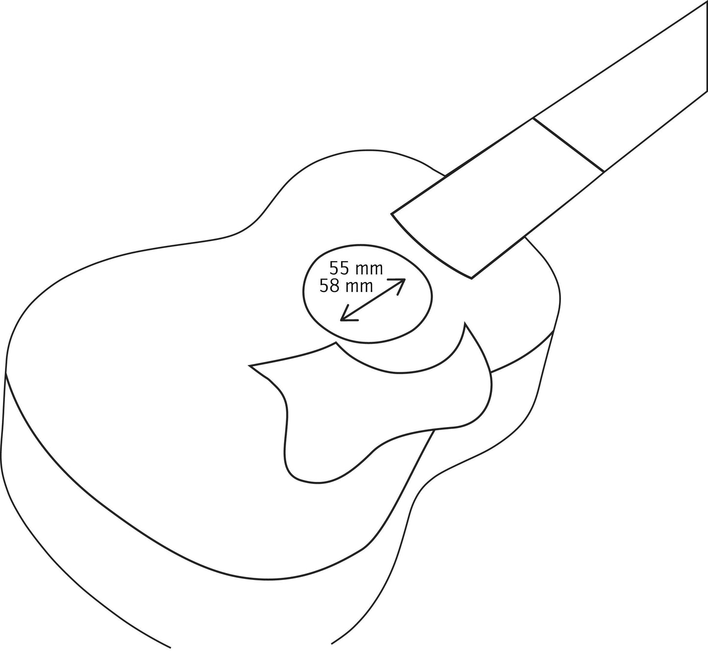 Ortega Guitars Wooden Ukulele Pickguard Fits Concert & Soprano-Flamed Maple, (OWPSC-FMA)