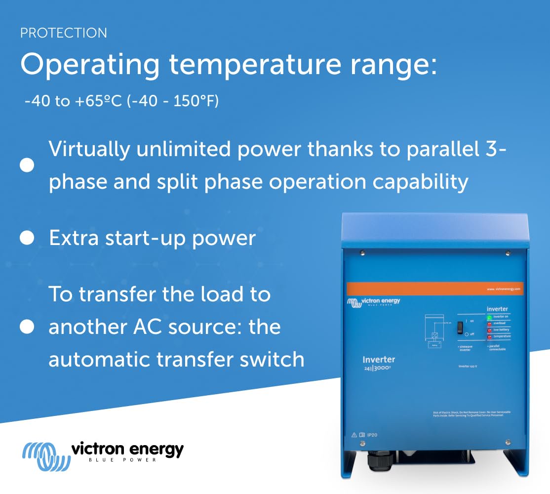 Victron Energy 24/3000 Pure Sine Wave Inverter - 120V 3000VA 24-Volt 120V AC