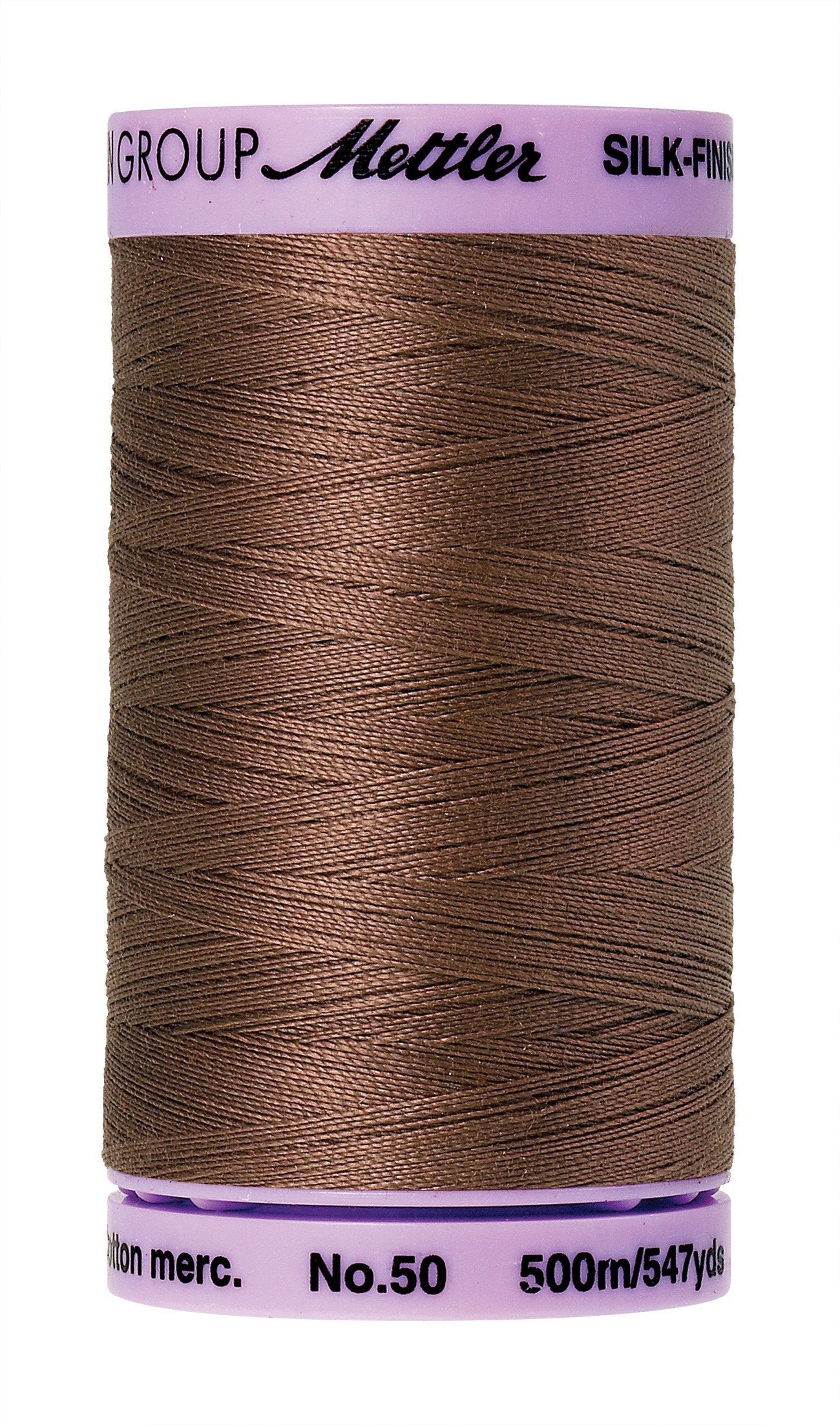 Mettler Silk-Finish Solid Cotton Thread, 547 yd/500m, Espresso