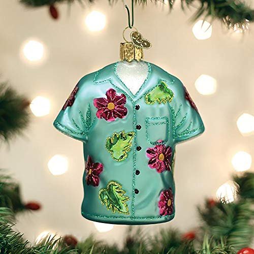 Old World Christmas Ornaments Hawaiian Shirt Glass Blown Ornaments for Christmas Tree